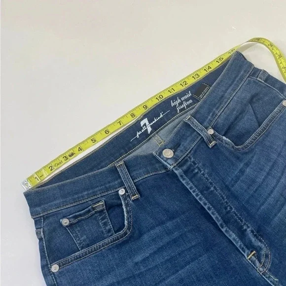 7 For All Mankind High Waist Josefina Jeans Size 32 - Picture 8 of 9